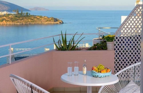 Agios Nikolaos Apartment | Bellevue Suites Studio 3 with Sea View