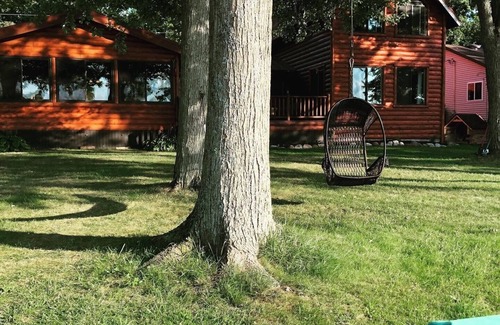 Grand Junction House | Best Lake in Southwest Michigan! Pontoon Boat included. Private beach frontage.