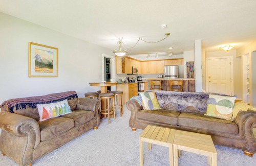 Big Sky Apartment | Big Sky Condo - Patio, Fireplace & Mountain Views