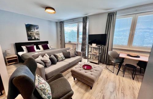 Banska Bystrica Apartment | BL - The Executive Suite, Boru - 24hr Self Check-in, Free Private Parking, Balcony with Mountain View, 5 minute walk to City Center