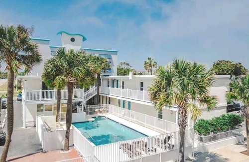 Downtown Myrtle Beach Apartment | Boutique on the beach, Studio #108 + Pool