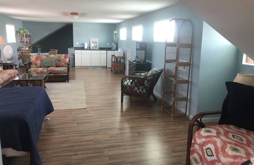 St. George Island Apartment | Brand New! Downtown Loft, Central Location Walking Distance to Beach and Bay!