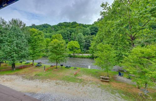 Bryson City Apartment | Bryson City Riverfront Condo with Fire Pit and Grill!