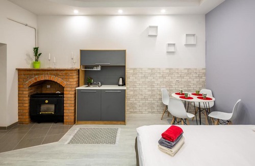 Lviv City Center Apartment | BV Apartments Black and White