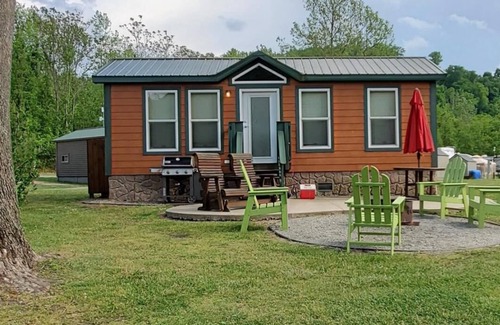 Dickerson Run Cabin | Cabin 4 - Stay like royalty. Sit on your concrete patio overlooking the beautiful Youghiogheny River.