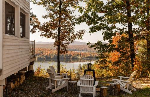 Saint-Aime-du-Lac-des-Iles Ski Chalet | Cabin N1 Les Grand'Pares Lake view Jacuzzi