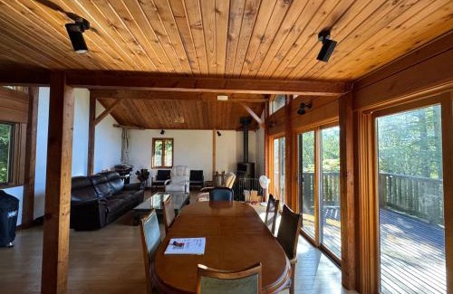 Fujikawaguchiko House | Cabin D 3min walk Lake Saiko remote work BBQ, 5min drive Kawaguchi Lake Mt Fuji view