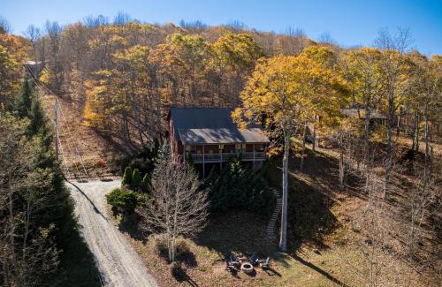 Boone House | Cabin with amazing long-range mountain views, hot tub, fire pit, EV connection