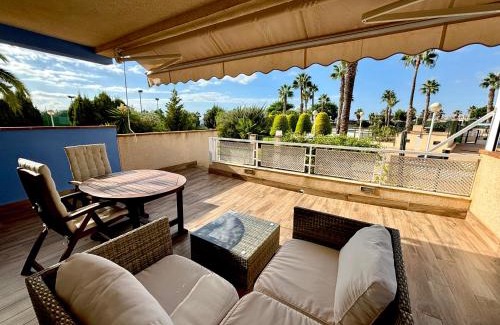 Orihuela Costa Apartment | Cabo Roig Calas de Campoamor Pádel y piscina con vistas al mar