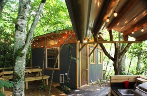 Todd RV Rental | Camp Bigfun: Tiny Hideaway Cabin Solar Power Off Grid