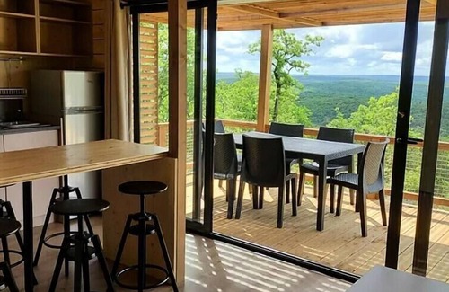 Saint-Cirq-Lapopie Ski Chalet | Camping La Truffière*** - Panoramic Nature Chalet 4 Rooms 6 People