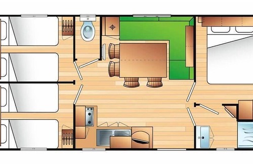 Vias House | Camping Les Salisses **** - Air-conditioned mobile home 4 rooms 6/8 people