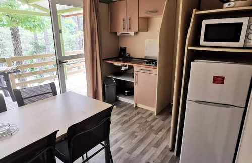 Ucel Ski Chalet | Camping Ushuaïa Villages les Pins d'Ucel * - GENET - Chalet 21.5m² + TV 4 people