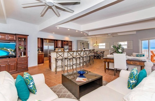Gun Bay House | Cayman Castle: Luxury Gated Estate w/Elevated Views, Infinity Pool + Large Priva