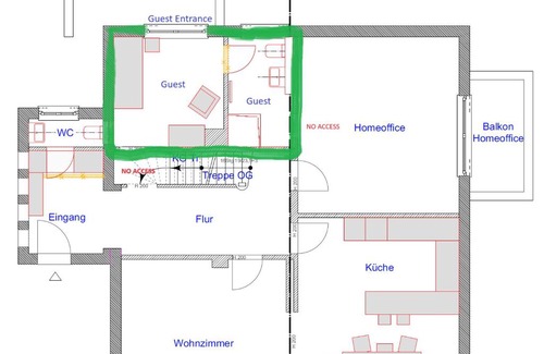 Marienthal Apartment | Central Private Cozy Room w own entrance, Spacious Bathroom, on-site parking