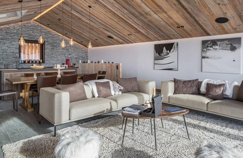 Beranger Ski Chalet | Chalet, view panoramic, sauna, terrace, fireplace or stove, parking, tv, ski locker, 180m²