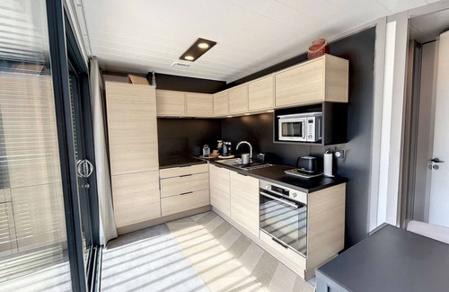 Jullouville Ski Chalet | Chalet for 4 with Heated Pool, Terrace, Near Beach and Shops