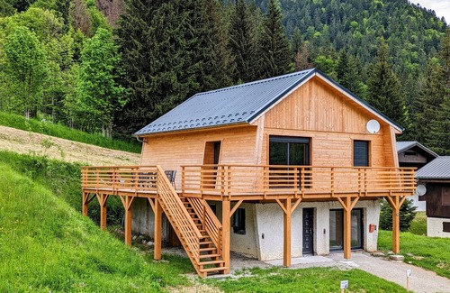 Saint-Pierre-d'Entremont Ski Chalet | Chalet du Souillet with Mountain View, Private Terrace and Wi-Fi