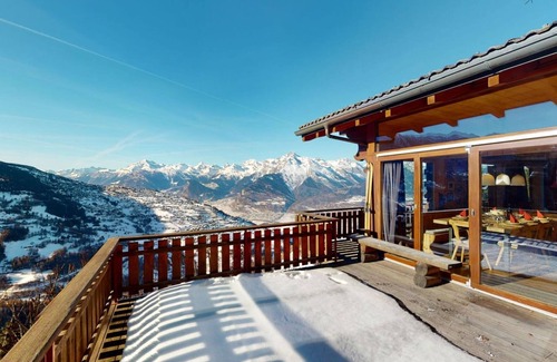 Nendaz Ski Chalet | Chalet in Veysonnaz with swimming pool