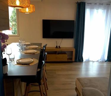 Albertville Apartment | Chaleureux T4, petit déjeuner offert, boisson rafraîchissante pour la bienvenue, repas du soir fondue, raclette sur demande