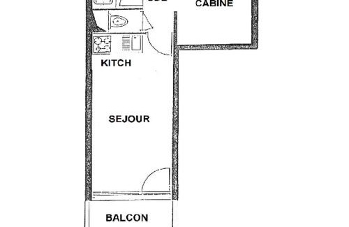 Les Menuires Apartment | Charmant studio cabine aux Ménuires, pied des pistes, balcon, animaux permis, accès télébenne gratuit - FR-1-452-43