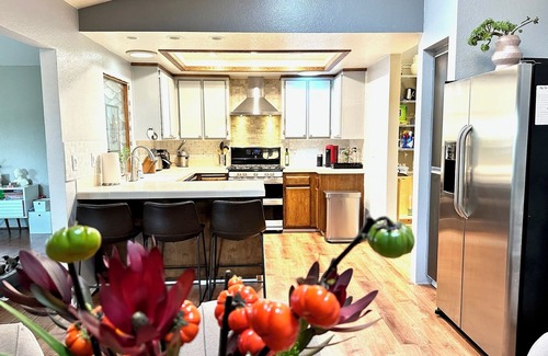 Spring Valley House | Charming 3-bedroom house by the Pond w Waterfall, Playground, and Trampoline.