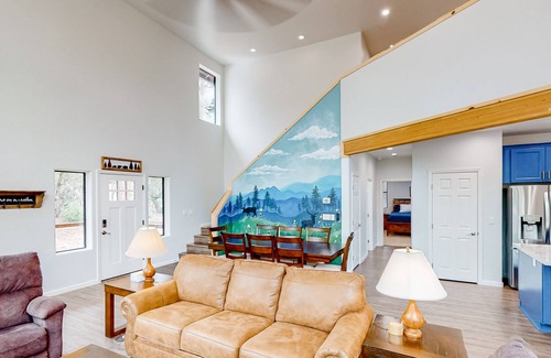 Sierra Pines Cabin | Charming cabin backing a National Forest with stunning deck, grill, fireplace