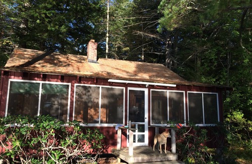 Bridgton Cabin | Charming Waterfront Cabin with Mountain View and Private Beach Access!