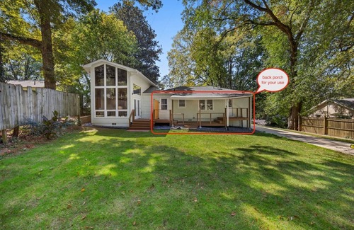 North Druid Hills House | Chef's Kitchen; King Bed, Queen & Bunk Bed, 65" TV