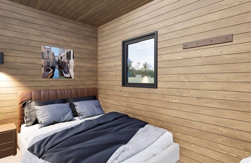 Blackpool Cabin | Cherry Blossom with views of Lancashire rolling hills & our golf course