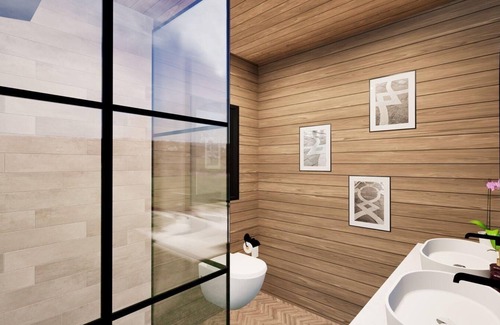 Blackpool Cabin | Cherry Blossom with views of Lancashire rolling hills & our golf course