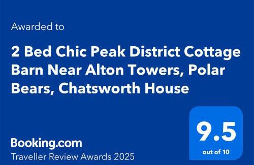 Winkhill House | Chic 2 Bed Peak District Cottage Barn - Alton Towers, Scarefest, Polar Bears, Chatsworth