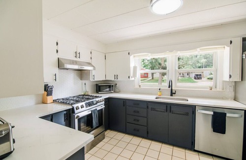 Traverse City House | Chic Modern Home: Private Yard & Hot Tub!