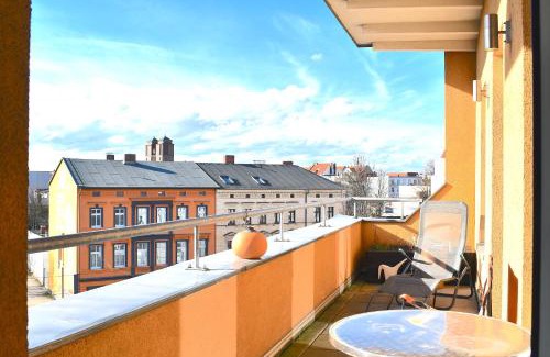 Cottbus Apartment | City-Dach-Apartment mit Loggia - Balkon - Kamin