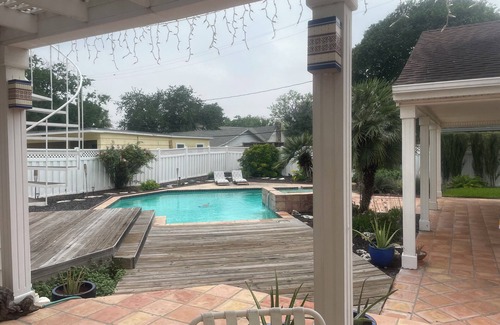 Bay Area House | Coastal 2-story home with pool & hot tub. Close to beaches, shops, and dining.