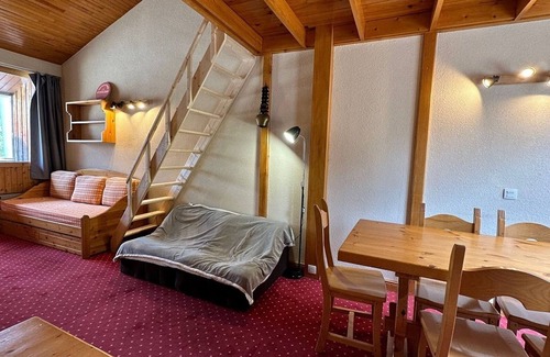 Plagne Villages Apartment | Comfortable apartment with mezzanine, terrace and ski locker at the foot of the slopes
