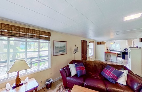Lake Township House | Comfortable cabin on the Lower Platte with dock, deck, wood stove & fast WiFi