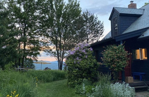 Margaretville Cabin | Comfortable Log Cabin With Stunning Views and Park-Like Gardens, Family Friendly