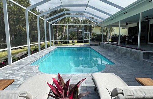 Palm River Estates House | Completely renovated 3-bedroom, heated pool home, privacy, near Naples beach!
