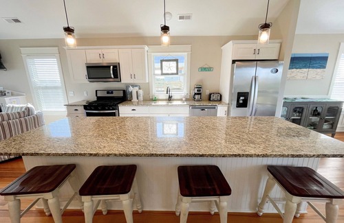Ocracoke House | Conched Out: Close to Ocracoke's beaches, screened porch, deck views
