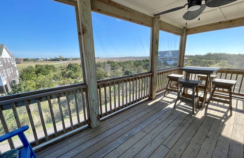 Ocracoke House | Conched Out: Close to Ocracoke's beaches, screened porch, deck views