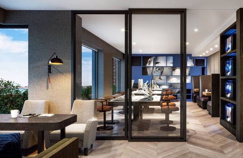 Seaport District Apartment | Cool Seaport Studio w/Fitness, close to Shopping & Dining, by Blueground