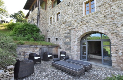 Comano Terme Apartment | Cosy apartment for 4 guests with WIFI, private pool, TV, patio and pets allowed