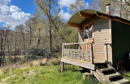 Saint John's Town of Dalry Cabin | Cosy woodland off grid Shepherds Hut - Hazel