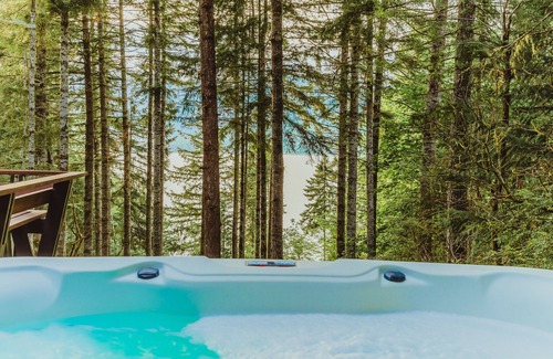 Seabeck Cabin | Cozy A-Frame Cabin, Private Hot tub and Hood Canal view. Pet-Friendly!