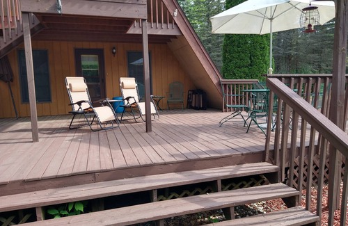 Wautoma House | Cozy A-Frame in a Private Woods; Hiking, Campfires and Family