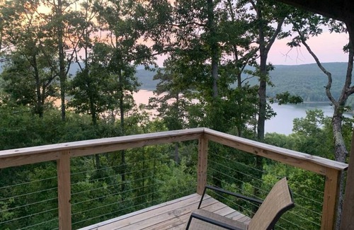 Edgemont Cabin | Cozy cabin atop 80 private acres w/panoramic view of Greers Ferry Lake & Ozarks