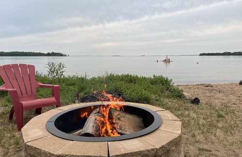 Walker House | Cozy Lake Front Home with private beach on Leech
