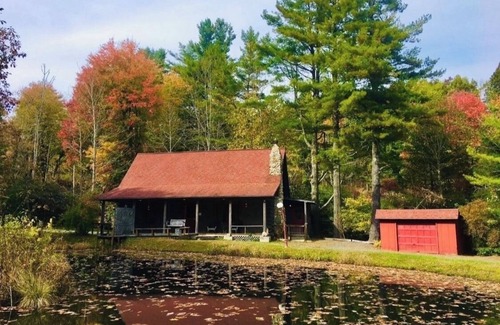Spruce Pine Cabin | Cozy Mountain Cabin with pond one mile from the Blue Ridge Parkway