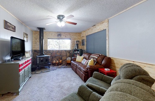 Alpine Village House | Cozy mountain-view cabin with fireplace, washer/dryer, and WiFi - dogs OK